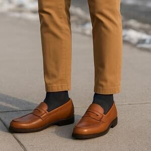 G. H. Bass & Co VTG Men's SZ 9 1/2 D Supple Leather Penny Loafers 0016 2908 261